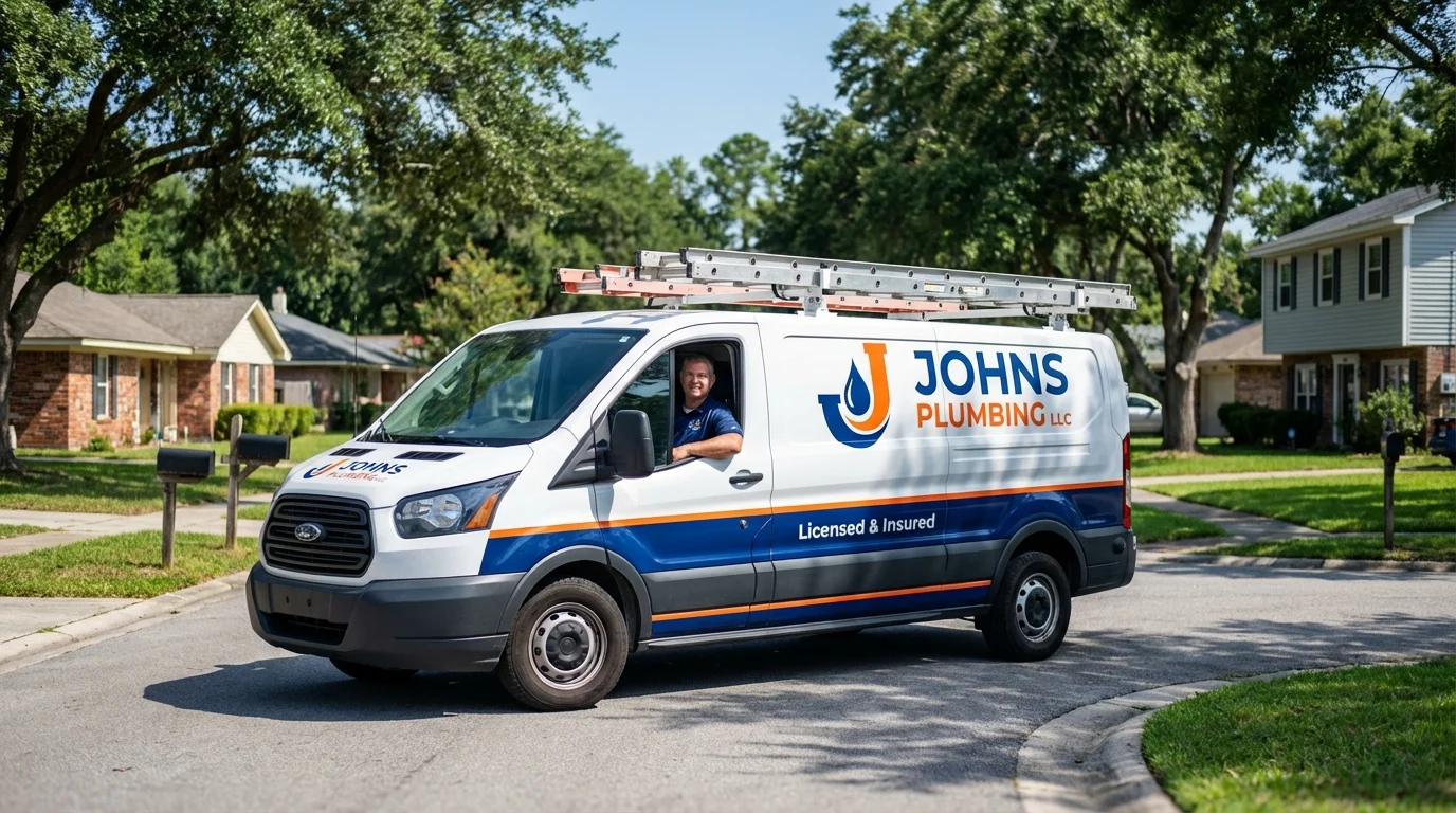 Johns Plumbing LLC service van in Santa Clarita, CA