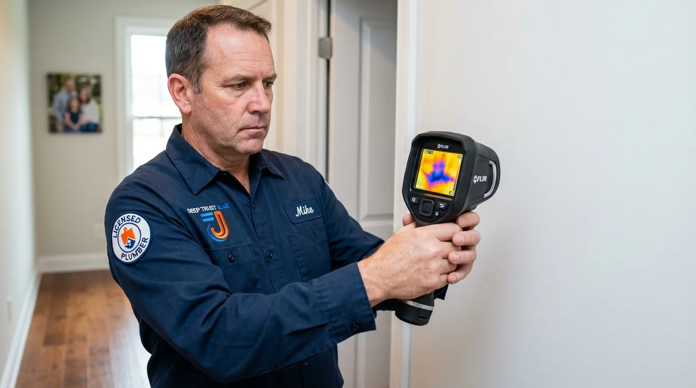 Thermal imaging leak detection by Johns Plumbing LLC in Santa Clarita