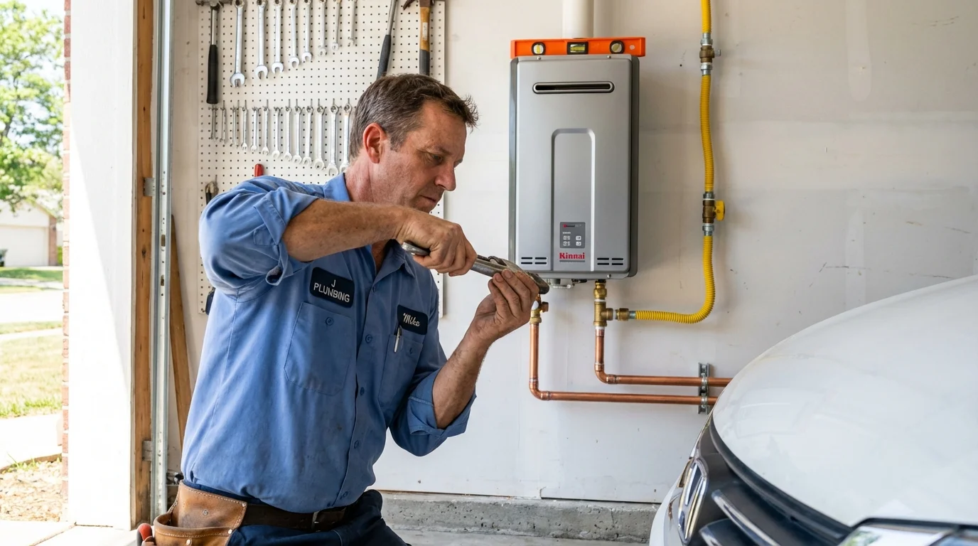 Tankless water heater installation by a Johns Plumbing LLC plumber in Santa Clarita